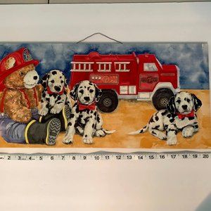 Fire Truck with Fire Chief & Dalmatians Picture